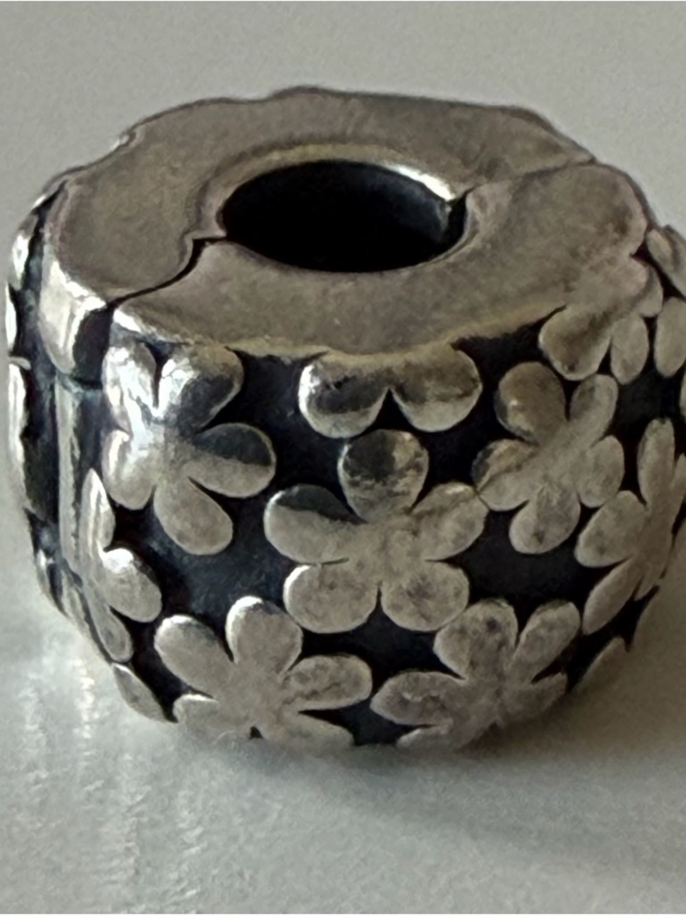 Pandora Sterling Silver Daisy Flower Clip Charm Spacer